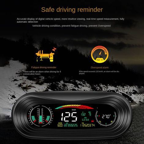 Universelles Nivellier- und Neigungsausgleichsinstrument für Geländefahrzeuge, Kompass, Höhenmesser und fahrzeugmontiertes Head-up-Display (HUD). (1/5)