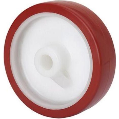 rueda polr150-20-60 nucleo poliamix blanco y banda poliur.marron rod
