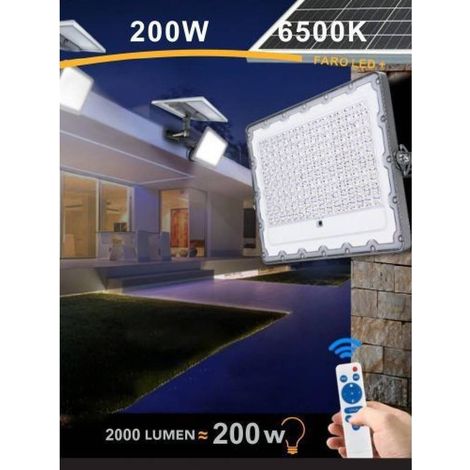 Faro Led 200 Watt Crepuscolare Pannello Energia Solare Telecomando Ip65 Sl-200w (1/5)