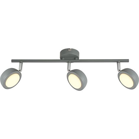 Plafoniera LED Candellux Mild barra 3 luci grigia 54 cm