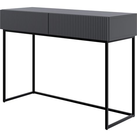 Selsey VELDIO - Coiffeuse avec tiroirs - 110 cm - noir - avec pieds noirs (1/5)