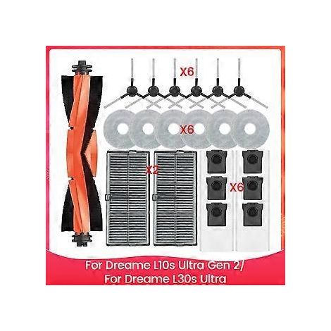Pièces détachées pour aspirateur Dreame L10s Ultra Gen 2/Dreame L30s Ultra : brosse latérale principale et filtre HEPA (1/5)