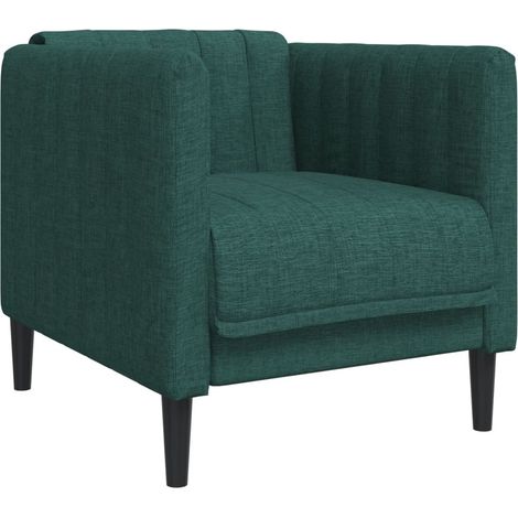 Sillón de tela verde oscuro vidaXL