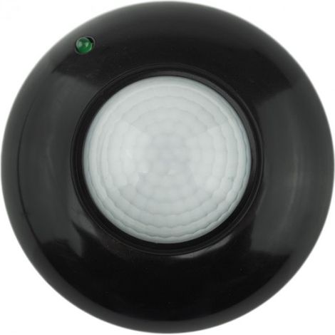 Détecteur PIR plafond 300W IP20 noir réglable Ecolight (1/4)