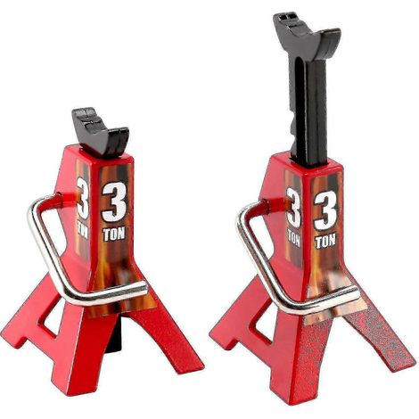 2 crics simulés en métal de 3 tonnes, réglables en hauteur, pour réparation et outils de scène, cric de levage pour 1/10 T (1/5)