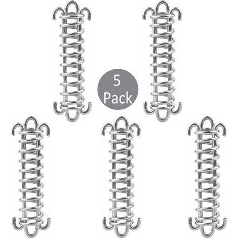 Fissaggi per vele ombreggianti, 5 fibbie a molla in acciaio inossidabile per corde da tenda, kit di fissaggio per vele da giardino, kit di fissaggio per vele ombreggianti, kit di fissaggio per vele pa (1/5)