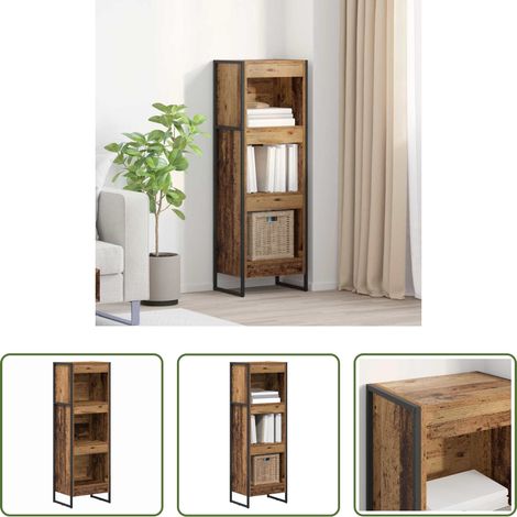 vidaXL Rangement de livres - Bibliothèque Bois Ancien 80 x 30 x 155 cm Bois d'ingénierie (1/5)