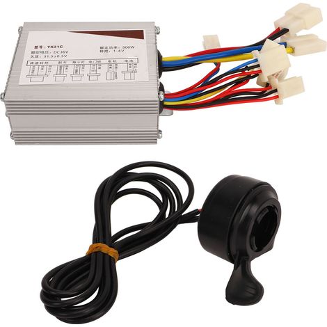 Kit Contrôleur VTT 36V 500W, Conversion Vélo Électrique avec Manette Accélérateur au Pouce, Boîtier de Commande Cyclo, Kit de Motorisation pour Bicyclette Électrique (1/5)