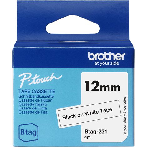Brother BTAG-231 Farbband de Etiketten Schwarz auf Weiß white