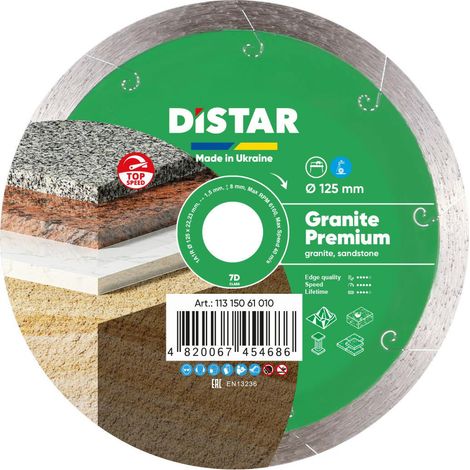 DISTAR TARCZA DIAMENTOWA GRANITE PREMIUM 125 x 1,5 x 8 x 22,23mm