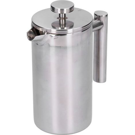 Cafetiere - Acier Inoxydable - Double Paroi - Filtre A Mailles Fines - 800 Ml - Pour Maison Bureau Voyage (1/5)