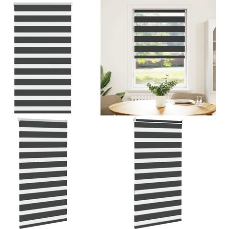 vidaXL Store zèbre noir 90x150 cm largeur du tissu 85,9 cm polyester (1/5)
