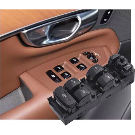 31433926 Interrupteur principal pour la commande des vitres de voiture, compatible avec les Volvo XC90 2016-2022, commande la montée et la descente de toutes les vitres électriques du véhicule, facile