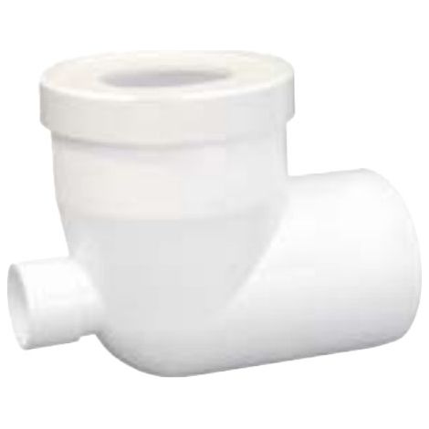 Pipe coudée courte 90° mâle femelle Ø100 avec sortie Ø40 - First Plast
