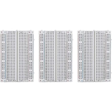 Plaque d'essai 3 pièces 400 points de connexion, 4 câbles de connexion pour rails d'alimentation Unor3 Mega Nano (1/4)