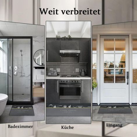 Ensembles de tapis de cuisine antidérapants lavables, ensemble de 2 tapis de cuisine, tapis de sol 50x80 + 50x120 cm (1/5)