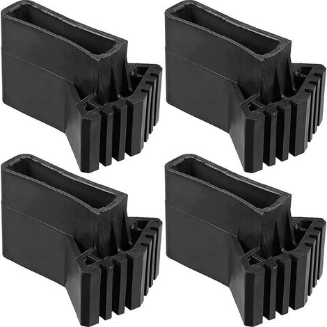 Lot de quatre embouts antidérapants pour échelle en caoutchouc noir capuchons pour pieds de barreau sécurité pour travailleurs et bricoleurs (1/5)