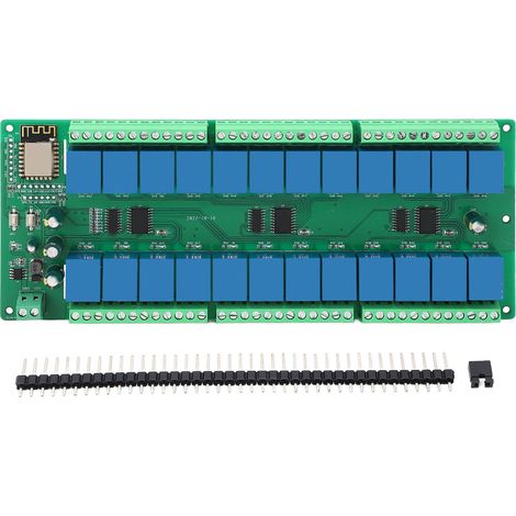 ESP8266 WLAN-Modul mit 24 Relaiskanälen, 24V DC Drahtloses Steuerungs-Entwicklungsboard für Zuhause (1/5)