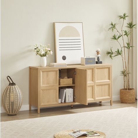 Sideboard 160x40x80 cm Eiche MDF mit Tip-On-Öffnung, Soft-Close und Kippschutz (1/5)