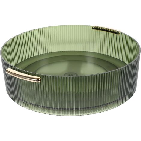 Plateau de Rangement Rotatif Vert en Ps pour Bureau et Salle de Bain, Organisateur Rond Multifonction pour Épices et Cosmétiques, Accès Facile (1/5)
