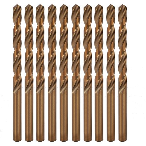 Lot de 10 forets hélicoïdaux en acier rapide à tige droite 9mm pour perçage précis de trous (1/5)