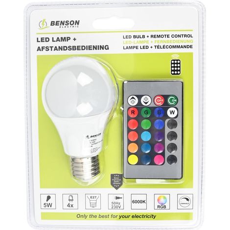 Filiyano-Ampoule LED E27 3 LED 4W Multicolore avec télécommandeMGF