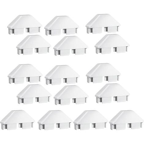 Lot de 16 embouts de clôture en vinyle blanc (7/8 po x 3 po) pour jardin extérieur (1/5)