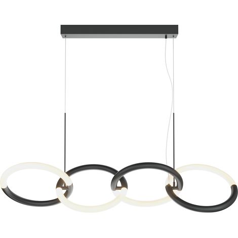 Lampada a sospensione LED Maytoni Node 4 luci nera 120cm (1/3)