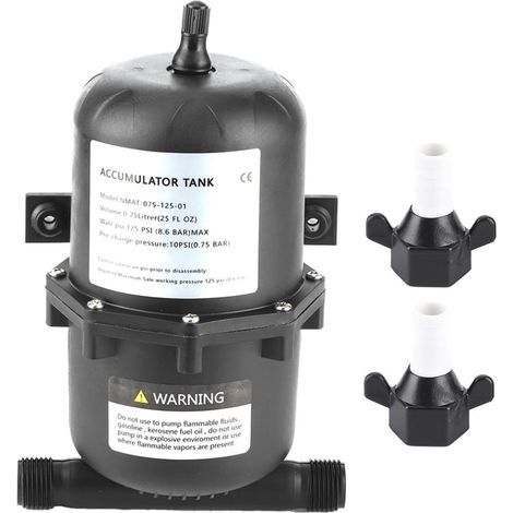 Contrôle de débit de Pompe à Eau de réservoir de Pression de réservoir d'accumulateur 0.75 L 125PSI étanche pour Bateau Marin de RV (1/5)
