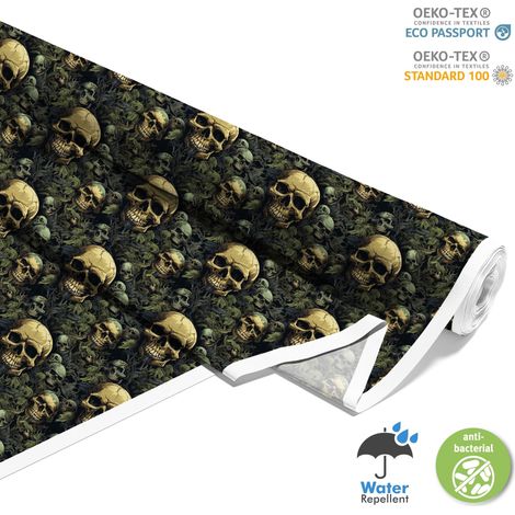 TISSUS DÉCORATIFS D'EXTÉRIEUR OXFORD - Motif Crâne I DX4204 (1/5)
