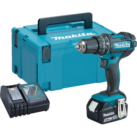 Makita DHP482RF 18v LXT Combi Hammer Drill - 1 x 3.0ah Battery + Charger