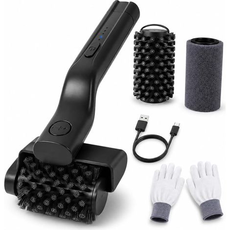 Brosse Électrique pour Barbecue sans Fil- 2 Vitesses - Angle Réglable 180° - Brosse Rotative 360° avec Pare-Éclaboussures - Nettoyeur de Grilles en Acier Inoxydable (1/5)