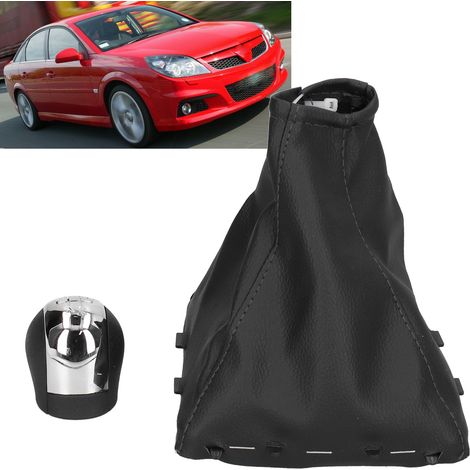 Pomello del cambio con copristaffa - 5 marce per Opel Vauxhall Vectra C/B Corsa Astra - Pelle sintetica premium (1/5)