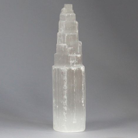 Tour de Sélénite Naturelle - 20 cm- Vendu par 1