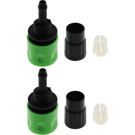 2 ensembles de raccords pour tuyaux flexibles de jardin, connecteur rapide, kit de remplacement pour tuyaux extensibles, adaptateurs, raccords de tuyau, vert (1/4)