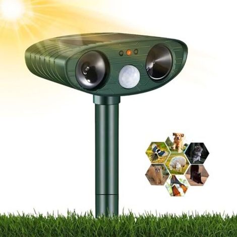 Répulsif Chat Ultrason, Répulsif Chat Exterieur, Répulsif pour Chats Solaire, répulsif à ultrasons avec Détecteur de Mouvement pour Anti Chats Chiens Souris Ratons Renards Oiseaux Rats (1/4)