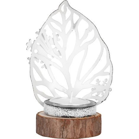 Dekorativer Vintage-Schneeflocken-Kronleuchter aus Holz und Schmiedeeisen, handgefertigtes Geschenkornament (1/5)