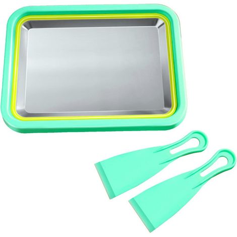 Bac à yaourt glacé en acier inoxydable pour la maison, petit format, pour desserts, fruits et collations maison, vert (1/5)