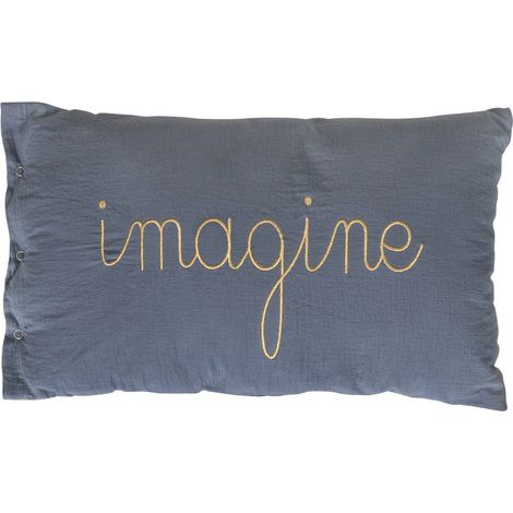 Cuscino lili blu-grigio 50x30 cm - Atmosphera créateur d'intérieur