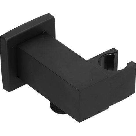 Support de pommeau de douche en cuivre, pivotant et réglable, noir mat (1/5)