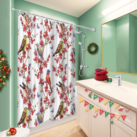 Rideau douche imperméable polyester 180x180 tissu respirant séparation douche pour idée cadeau pour pendaison de crémaillère