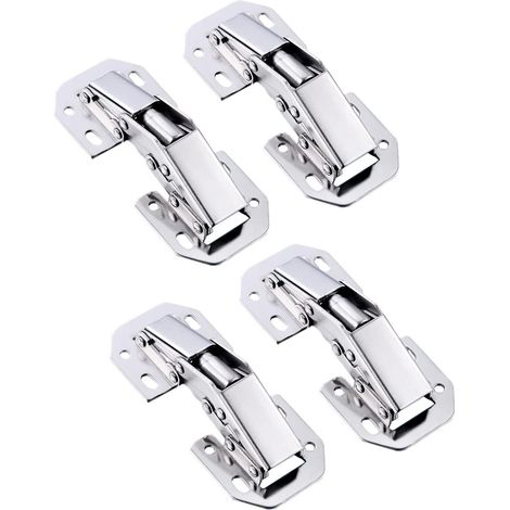 Lot de 4 charnières invisibles à 90 degrés pour armoires de cuisine/penderies, faciles à installer (1/5)