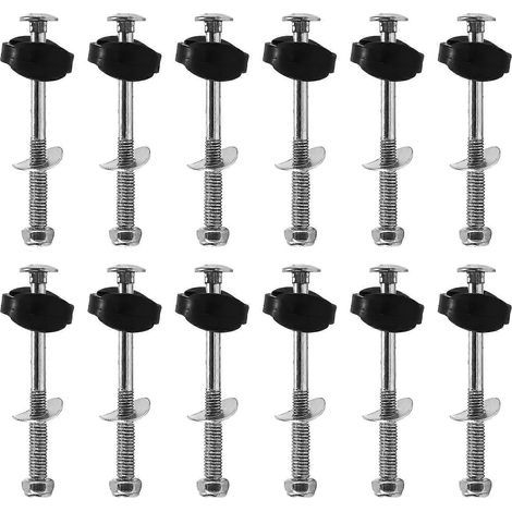 Kit de vis pour trampoline, 12 vis en acier galvanisé, accessoires de fixation pour le montage de trampoline (pièces de rechange) (1/5)