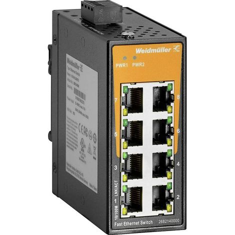 Commutateur Ethernet industriel Weidmüller IE-SW-EL08-8TX 8 ports 10 / 100 MBit/s A195372 (1/2)