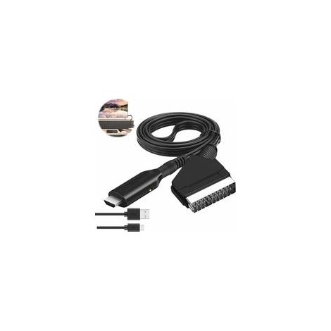 Convertisseur péritel vers HDMI 720P/1080P – Technologie de mise à l'échelle – Compatible Scart – Plug and Play pour HDTV/DVD/PS3 (1/4)
