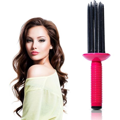 Brosse de coiffage à air chaud, peignes à air chaud pour femmes ménagères pour cheveux moelleux, fer à friser antidérapant, bigoudis pour les voyages (1/5)