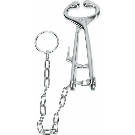 Pinces Nez de Bétail en Acier Au Carbone Bull Cow Nose Nose de Bétail Pince de Nez Bovin Clip de Vache Bague Nez de Vache avec Outil de Chaîne de Tirage pour Fournitures d'ouverture (1/5)