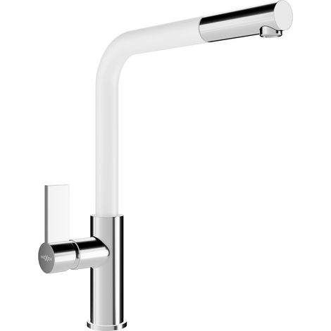Mexen Flora rubinetto da cucina, cromo/bianco - 670401-02 (1/2)