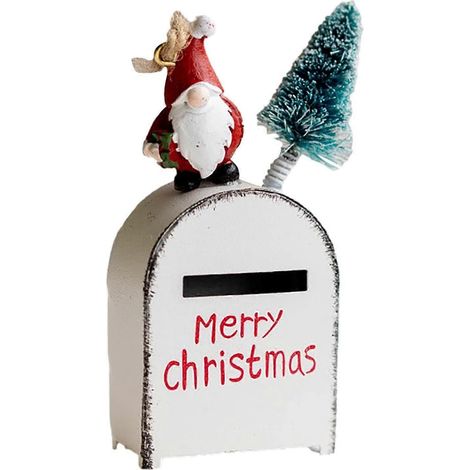 Mini boîte aux lettres de Noël, boîte à enveloppes naine et elfe de Noël, boîtes décoratives pour cartes cadeaux, étui de rangement rétro pour cadeaux (1/5)
