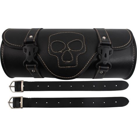 Sacoche latérale pour moto, sacoche pour Harley cruiser/cruiser modifiée, sacoche à outils, sacoche avant, sacoche à bords arrondis style fantôme (1/5)